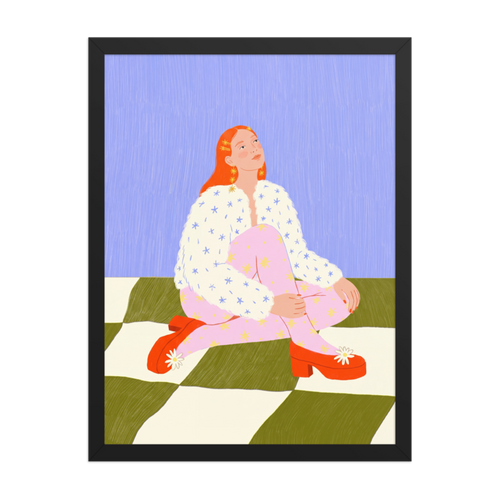 Daydream Girl Framed Art Print