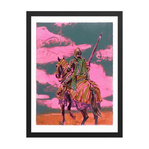 Knight on Horseback Framed Art Print