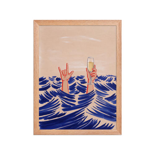 Riding the Wave Framed Art Print