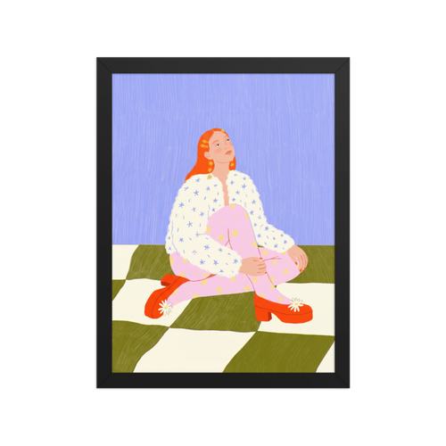 Daydream Girl Framed Art Print
