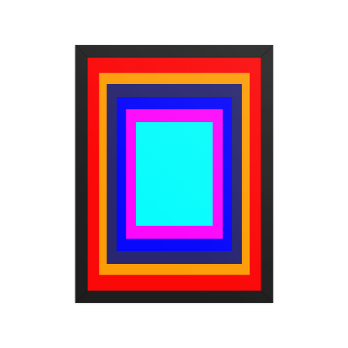 Nested Rectangles Framed Art Print