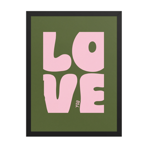 Love You Framed Art Print