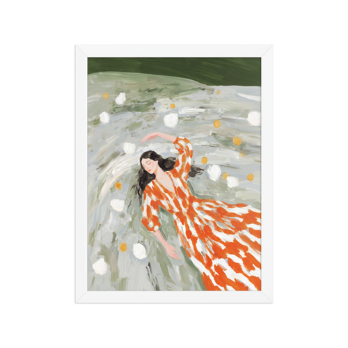 Floating in Bloom Framed Art Print