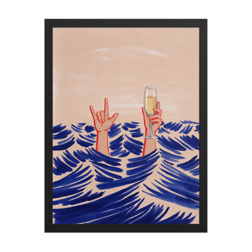 Riding the Wave Framed Art Print