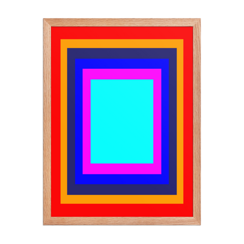 Nested Rectangles Framed Art Print