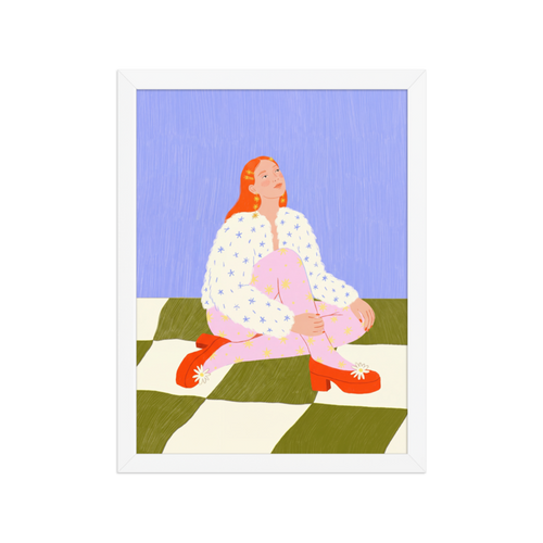 Daydream Girl Framed Art Print