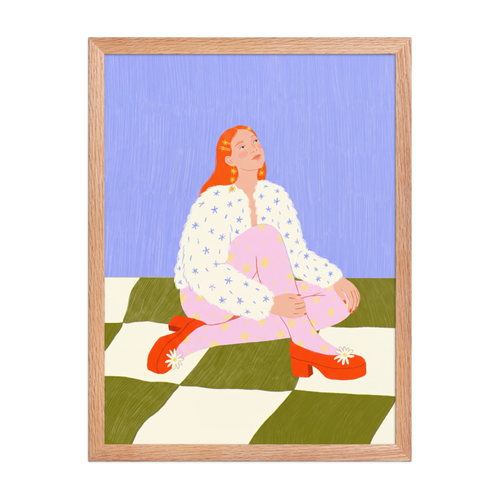 Daydream Girl Framed Art Print