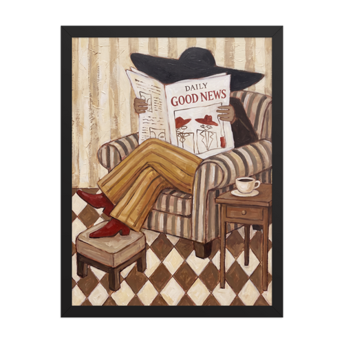Daily Good News Framed Art Print