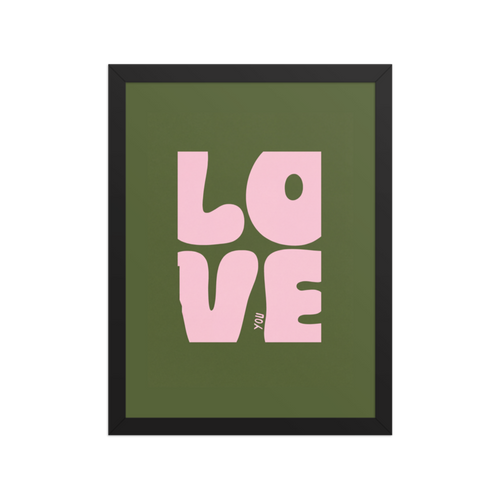 Love You Framed Art Print