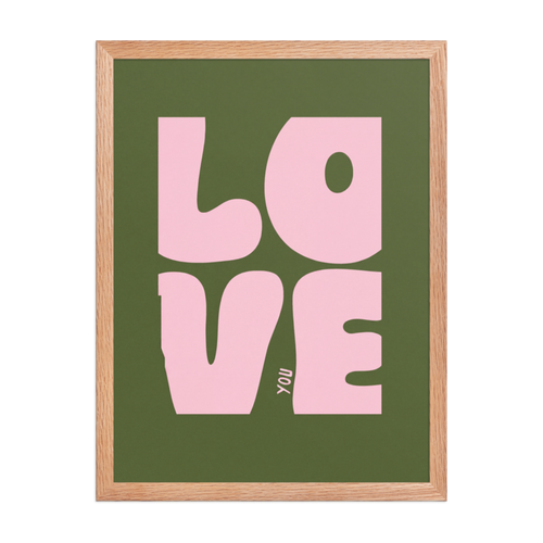 Love You Framed Art Print