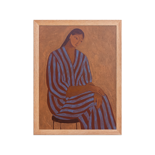 Striped Robe Framed Art Print