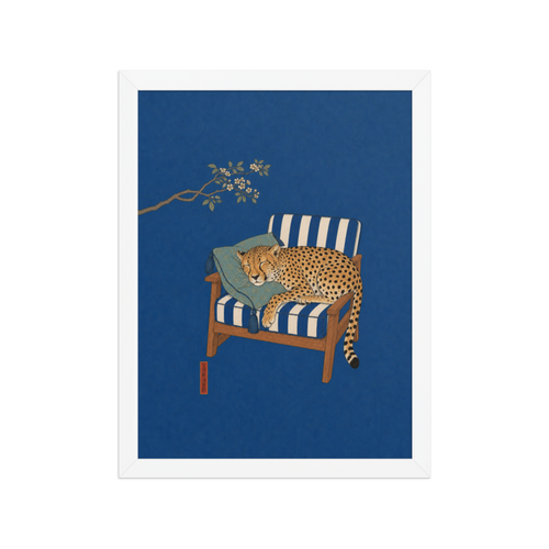 Sleeping Cheetah Framed Art Print