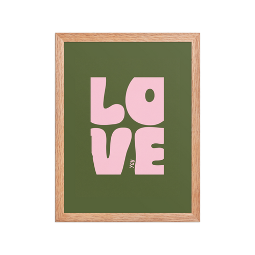 Love You Framed Art Print