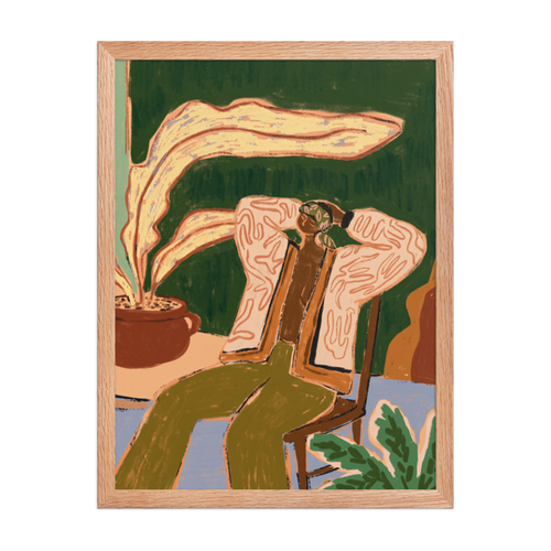 Plant Room Reader Framed Art Print