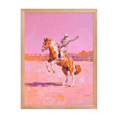 Rodeo Rider Framed Art Print