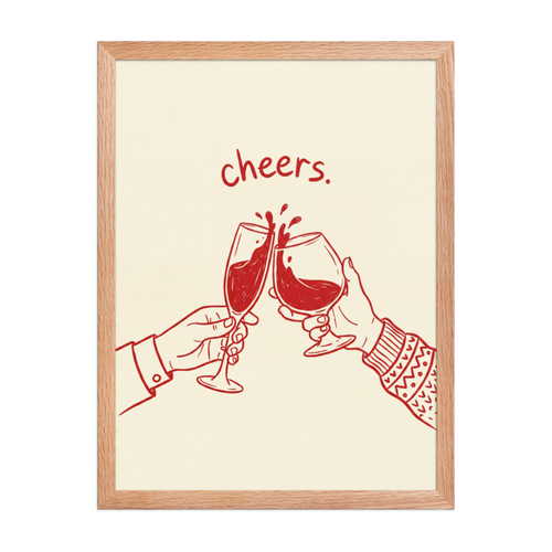 Cheers. Framed Art Print