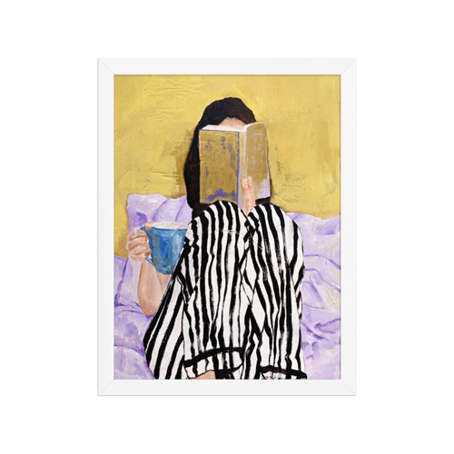 Morning Read Framed Art Print