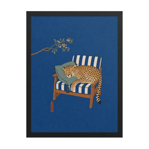 Sleeping Cheetah Framed Art Print