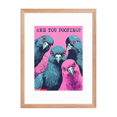Are You Pooping? Framed Art Print