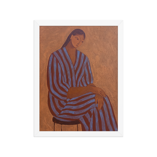 Striped Robe Framed Art Print