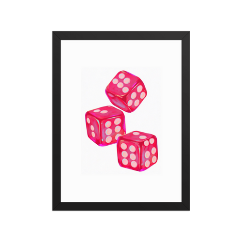 Lucky Dice Framed Art Print