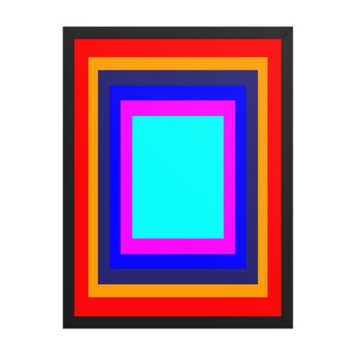 Nested Rectangles Framed Art Print
