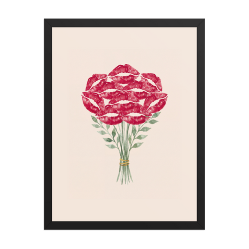 Bouquet of Kisses Framed Art Print