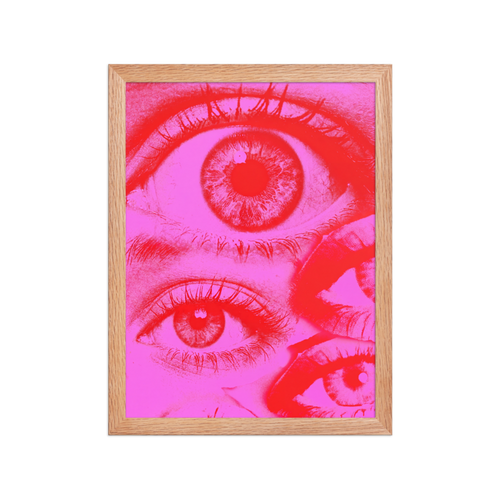 Neon Eyes Framed Art Print