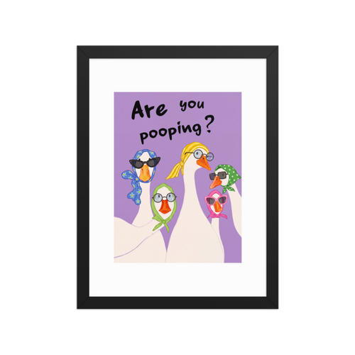 Are You Pooping? Framed Art Print