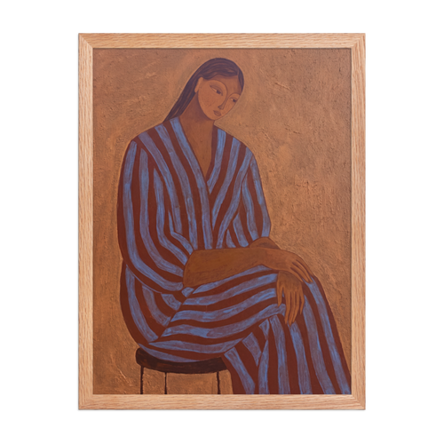 Striped Robe Framed Art Print