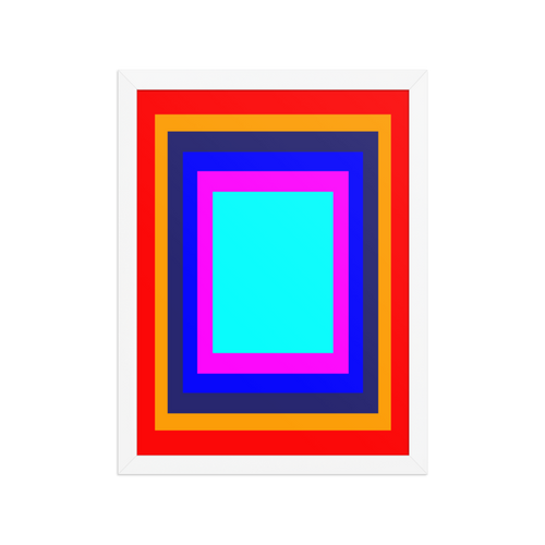 Nested Rectangles Framed Art Print