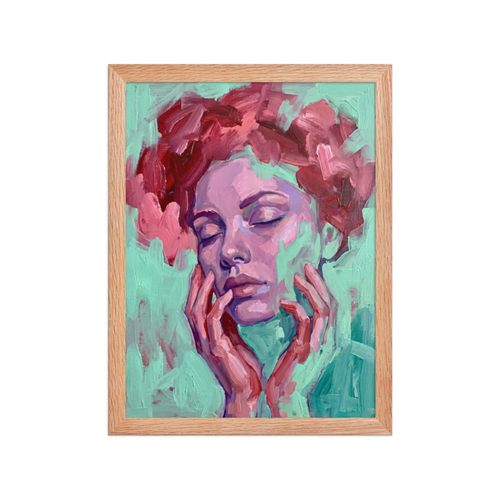 Floral Crown Framed Art Print