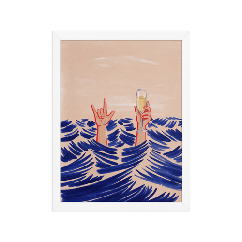 Riding the Wave Framed Art Print