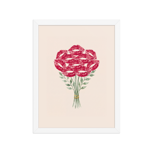 Bouquet of Kisses Framed Art Print