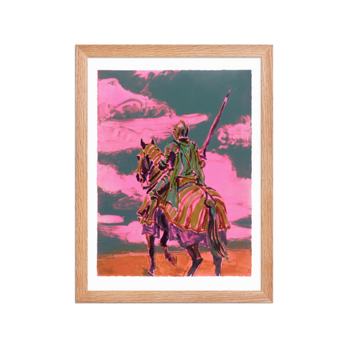Knight on Horseback Framed Art Print