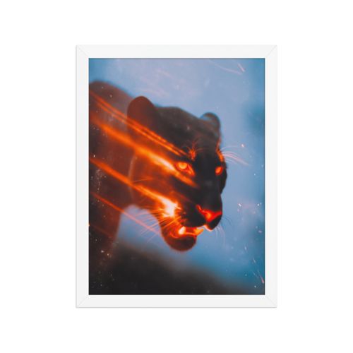 Ember Panther Framed Art Print