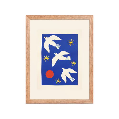 Three White Doves Framed Art Print