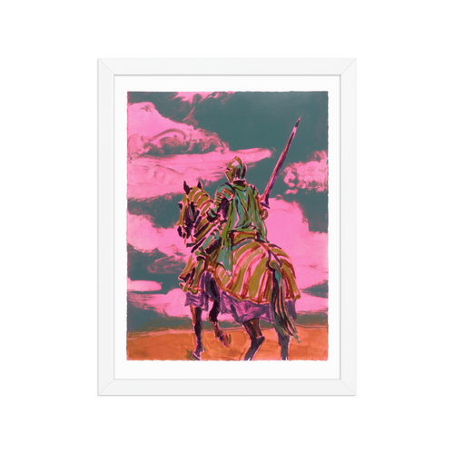 Knight on Horseback Framed Art Print