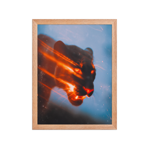 Ember Panther Framed Art Print