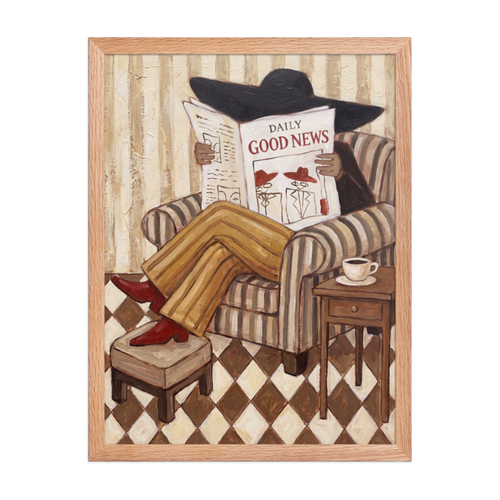 Daily Good News Framed Art Print