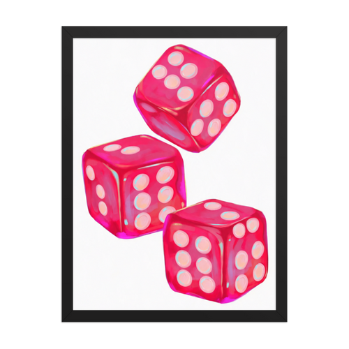 Lucky Dice Framed Art Print