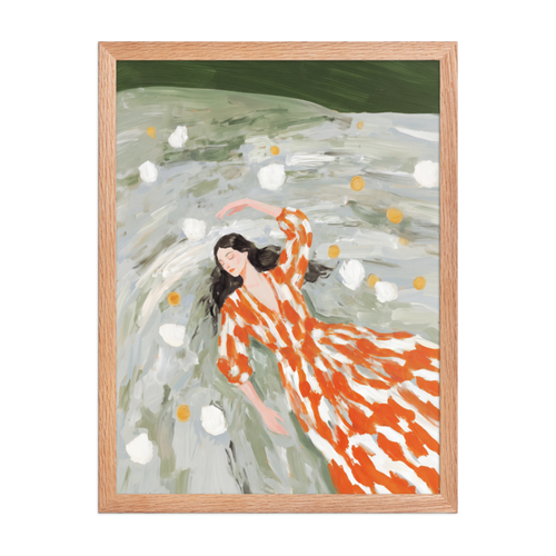Floating in Bloom Framed Art Print