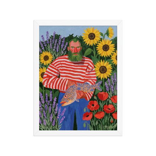 Fisherman in Bloom Framed Art Print