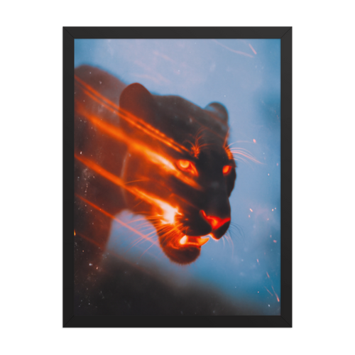 Ember Panther Framed Art Print