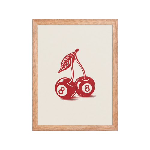 8-Ball Cherries Framed Art Print