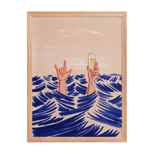 Riding the Wave Framed Art Print