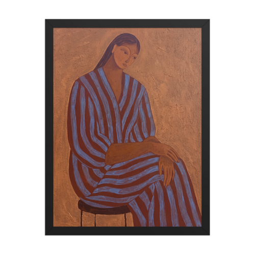 Striped Robe Framed Art Print