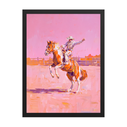 Rodeo Rider Framed Art Print
