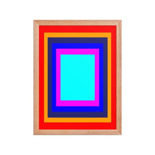 Nested Rectangles Framed Art Print