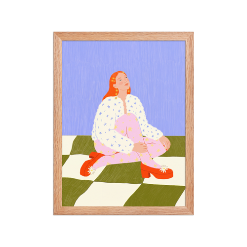 Daydream Girl Framed Art Print